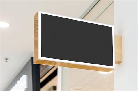 Premium Photo Blank Modern Shop Signage Mockup