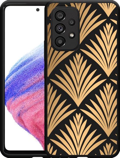 Cazy Hoesje Zwart Geschikt Voor Samsung Galaxy A53 Art Deco Gold Bol