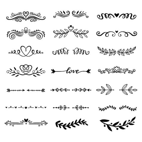 Colecci N De Divisores Ornamentales Dibujados A Mano Vector Gratis