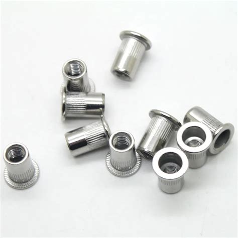 Pcs M Silver Steel Aluminum Threaded Rivet Nut Inserts Rivnut