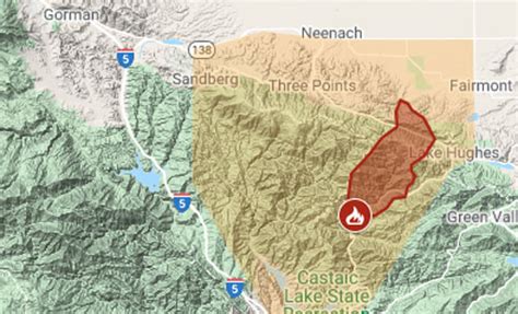 Lake Fire Map Perimeter Evacuation Area Near Lake Hughes