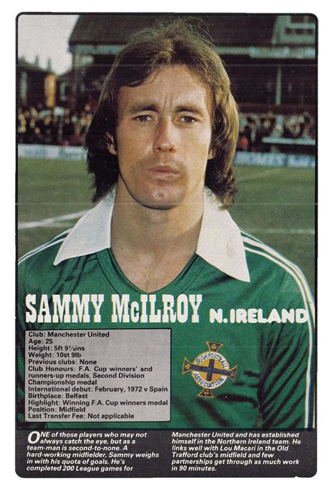 Sammy Mcilroy A Legend Of Manchester United And Northern Ireland