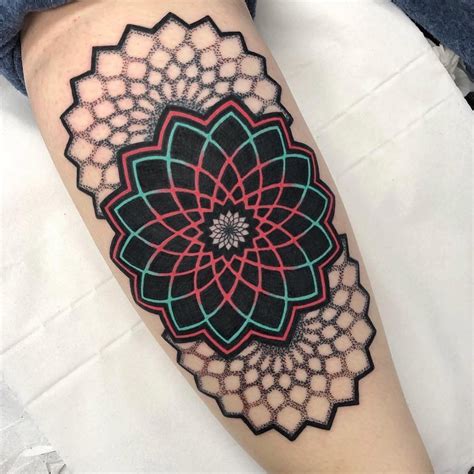 Colorful Mandala Tattoo Sleeve