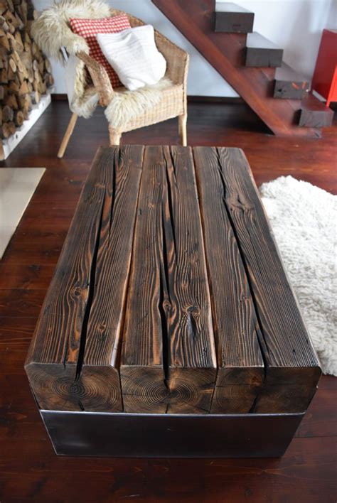 Handmade Reclaimed Barn Wood Steel Coffee Table Vintage Rustic