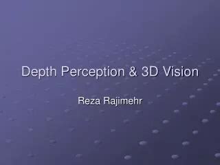 Ppt Binocular Vision And The Perception Of Depth Powerpoint