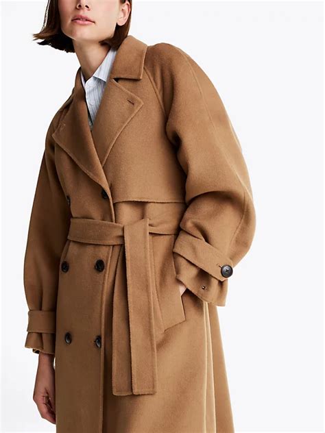 Double Breasted Oversized Trench Coat Beige Tommy Hilfiger