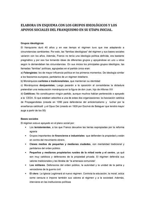 Est Ndares Franco Conceptos Elabora Un Esquema Con Los Grupos