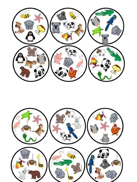 Animals Dobble PDF | Alphabet activities kindergarten, Printable games