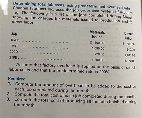 Answered Determining Total Job Costs Using… Bartleby