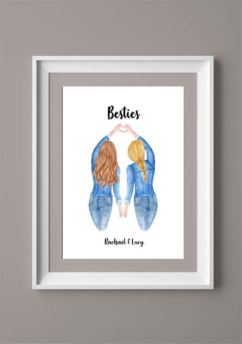 Personalised Best Friend Print Best Friend T Friendship Etsy Uk