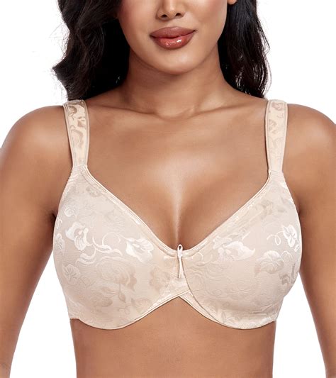 Exerin Minimizer Bras For Women Soft Fabric Comfort Full Figure Unpadded Underwire Everyday Bra