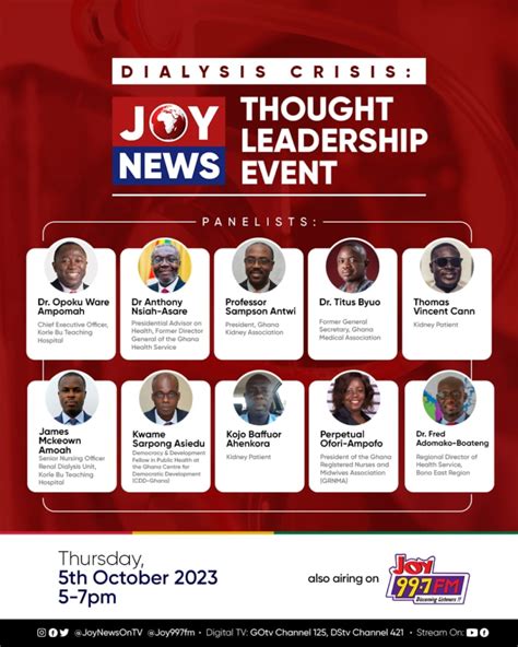 Livestream Dialysis Crisis Joynews Thought Leadership Event Underway