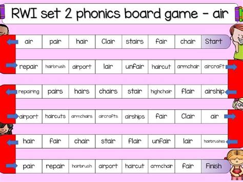 RWI phonics board games Set 1 and 2 sounds | Teaching Resources