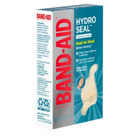 Band Aid Brand Hydro Seal Hydrocolloid Bandages Waterproof 10 Ct Kroger