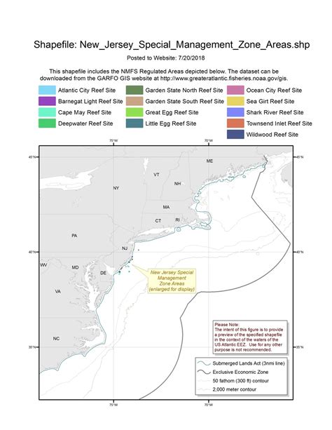 New Jersey Special Management Zone Areas Noaa Fisheries