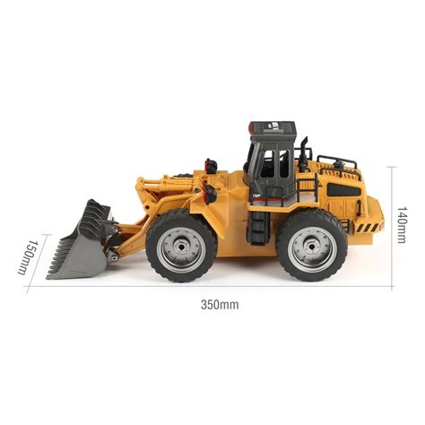 RC RTR HUINA 1520 6CH 1 18 Metal Bulldozer Front Loader Engineering Car