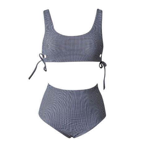 Finelylove Swimsuit Women Tummy Concealing Sport Bra Style Bikini Blue M Walmart