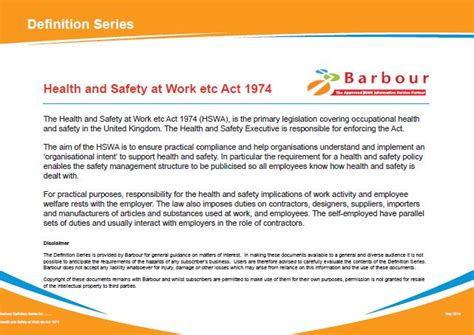 Health And Safety At Work Etc Act Explained