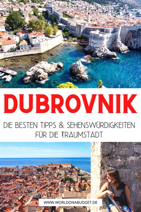 Zwei Bilder Zeigen Sch Ne Orte In Dubrovnik Kroatien Oben Ist Der