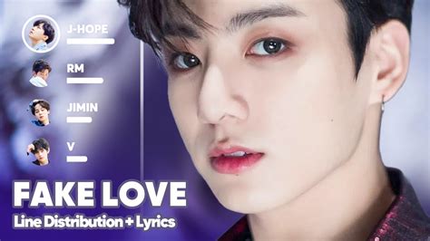 Bts Fake Love Line Distribution Lyrics Karaoke Patreon Requested