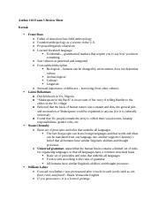 Exam 3 Study Guide Anthro 101 Exam 3 Review Sheet Kottak Franz Boas O