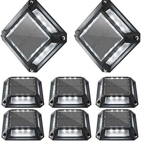 Jackyled Solar Deck Lights Driveway Dock Lights Pack Leds Outdoor