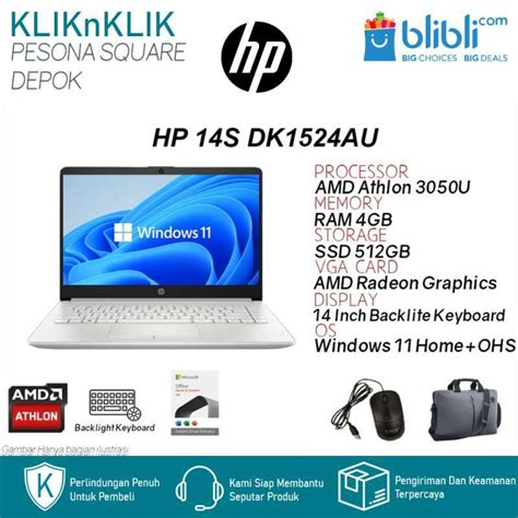 Jual Laptop Hp S Dk Au Athlon U Gb Gb Ssd Win Ohs