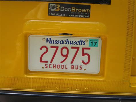 Massachusetts School Bus License Plate Seen In Eastham Ma Flickr