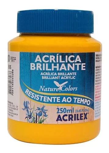 Acr Lico Art Stico Acrilex Tinta Acr Lica Brilhante Amarelo Ouro