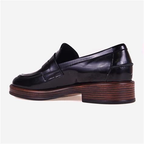 skorzane mokasyny damskie visconi nero model