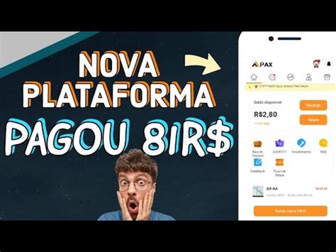 Nova Plataforma Apax Pagando Sem Investir Prova De Pagamento Youtube