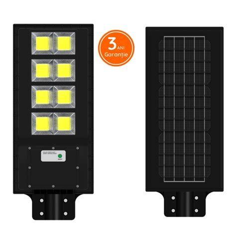 Lampa LED 400W IP65 Panou Solar Monocristaline 6500K Cu Senzor De