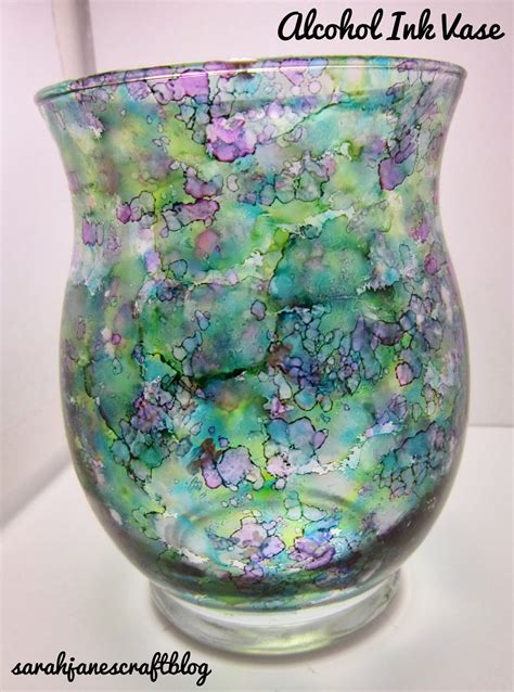 Sarah Jane's Craft Blog: Alcohol Ink Decorated Vase