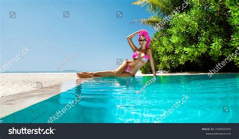 Sexy Bikini Body Woman Playful On Stock Photo Shutterstock