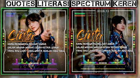 Cara Membuat Video Quotes Literasi Spectrum Keren Tutorial Kinemaster