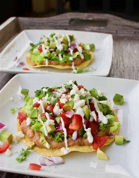 Insanely Easy Refried Bean Tostadas Yummy Noises