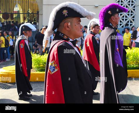 Quezon City Philippines 09th Oct 2016 Members Of The Knights Of Columbus During Their