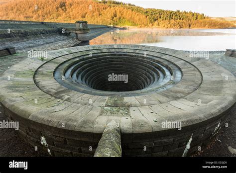 Bell Mouth Spillway Or The Plughole Ladybower Reservoir Derbyshire