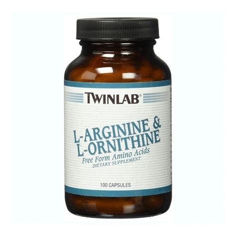 Twinlab Arginine Ornithine 100 Capsules Free Form Amino Acids
