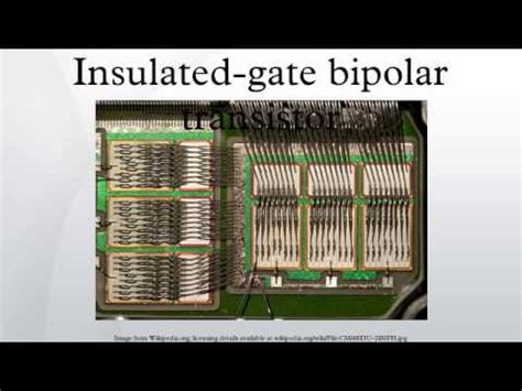 Insulated Gate Bipolar Transistor Youtube