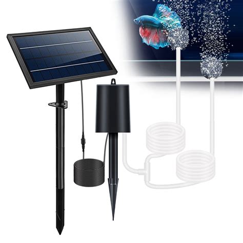 Solar Powered Air Pump Kit 10V 8W Solar Panel Air Pump With Pipe Air