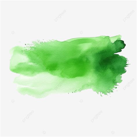 Watercolor Green Brush Stroke Watercolor Abstract Brush Png