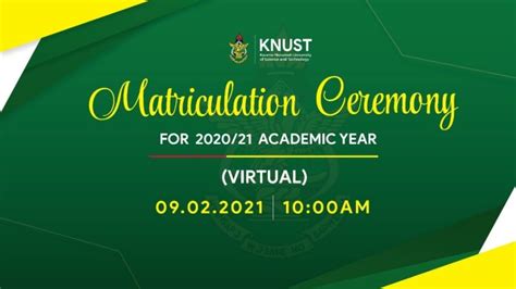 Knust Virtual Matriculation Comes Off Tomorrow Check Out How To Submit