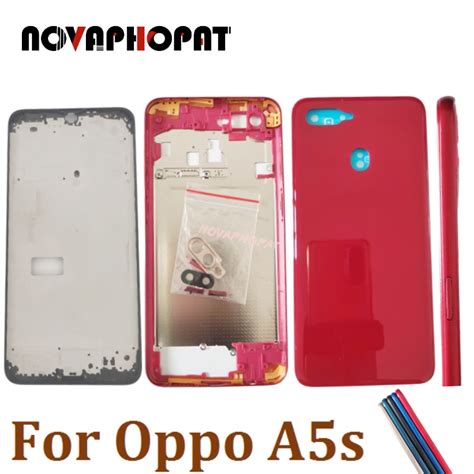 Novaphopat Front Frame For Oppo A S Lcd Display Bezel Middle Plate Back