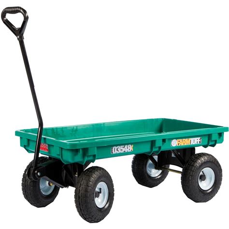 Farm Tuff Deck Wagon Plastic Wflat Free Tires