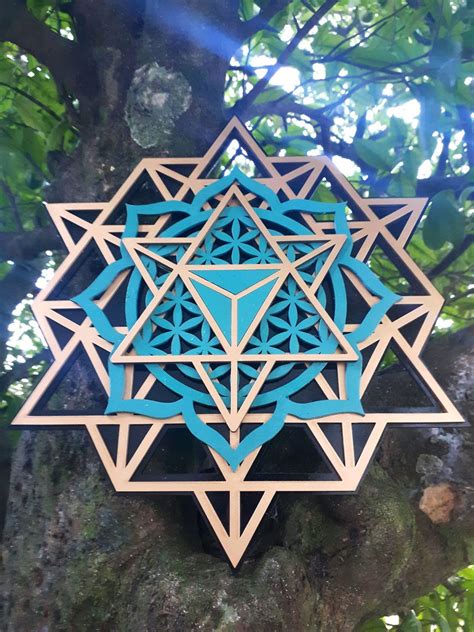 Mandala Geometria Sagrada Merkaba Tetraedro Flor Da Vida Elo