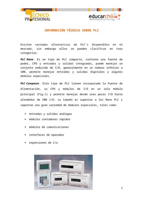 DOC Informacion Tecnica Sobre Plc DOKUMEN TIPS