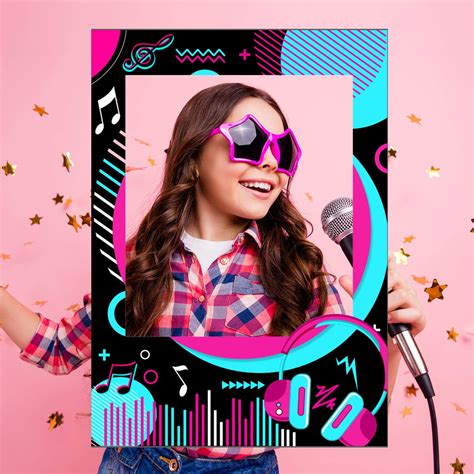 Music Photo Booth Frame Music Party Decoration Photo Booth Props Tik