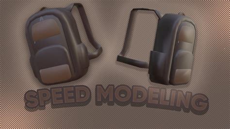 UGC BLENDER SPEED MODELINGBACKPACK YouTube