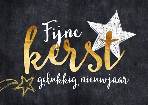 Zakelijke Kerstkaart Sierlijke Tekst En Sterren Kaartje Go